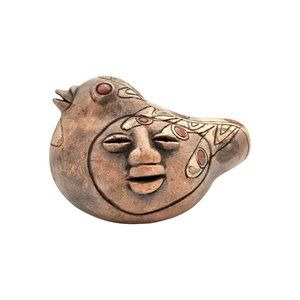Vintage Signed Ernesto Duran Chile Studio Ceramic Folk Art Pottery Bird Figure